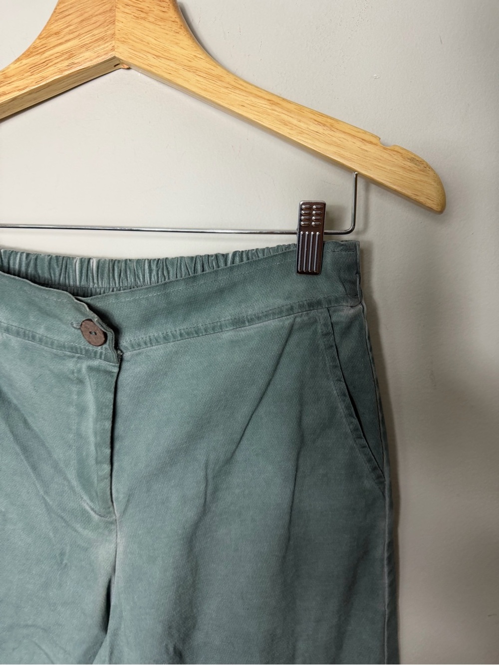 Luukaa Cargo Pants Cotton Green Stone washed Size 10 Women’s - Picture 4 of 10